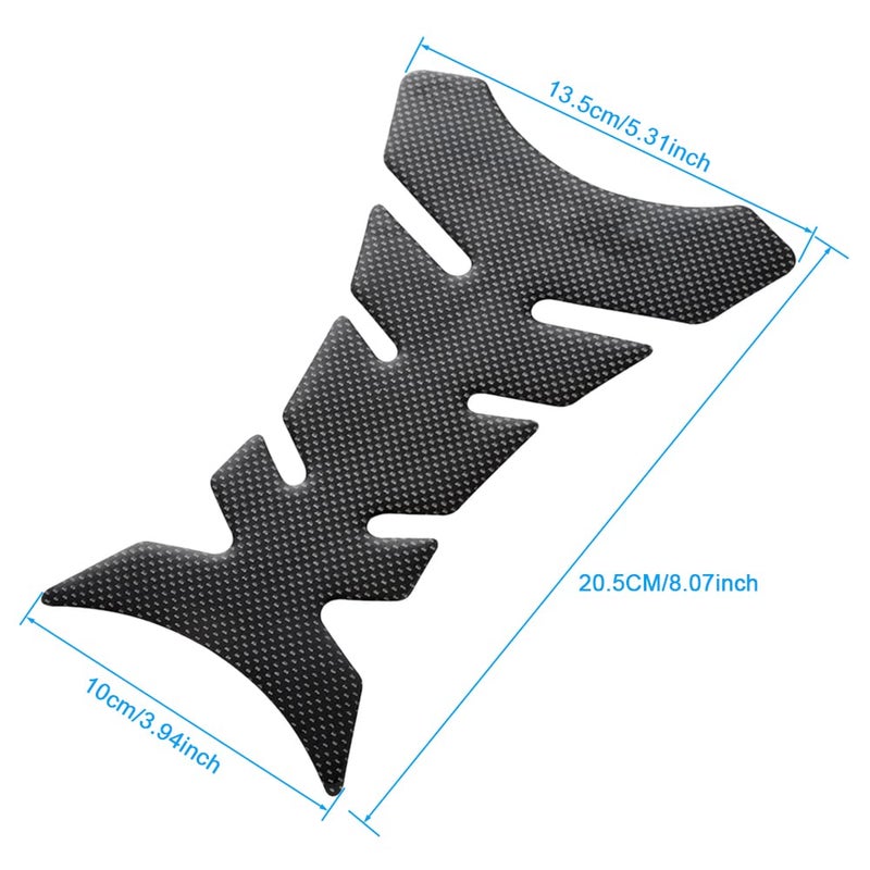 Mtsooning Motorcycle Tank Pad, Universal Fuel Tank Sticker, 3D Rubber Gas Oil Protector Self-Adhesive and Waterproof Replacement for Suzuki Kawasaki Ducati - Image 2